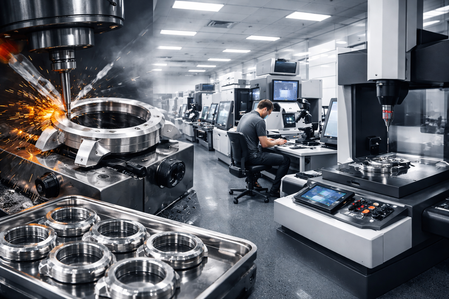 Precision facility detail for watch case production